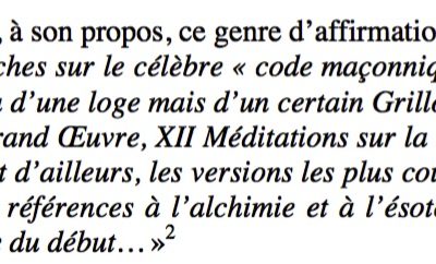 Réflexions sur le … Code maçonnique